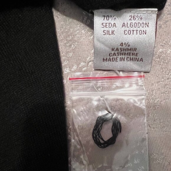 Peter Millar Black Silk Cashmere Blend Pullover Sweater Mens Size XXL 2XL Preppy - Picture 8 of 9